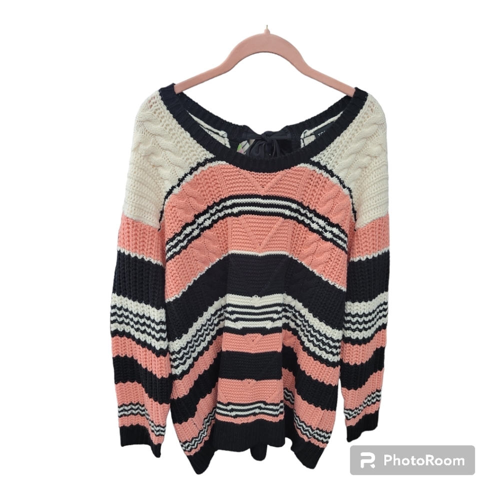 Torrid Cable Pullover Tie Back Sweater Size 1